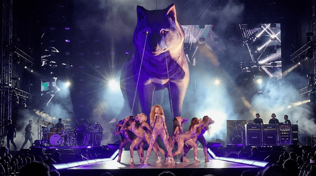 The Wolfpack entrance is inspired by Shakira’s She Wolf identity